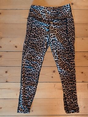Blackmilk Claws Out Leopard Print Athletic Leggings - Ninja Pants - Size Medium